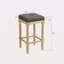 Ensemble de 2 tabourets de comptoir en bois touffeté 26 pouces