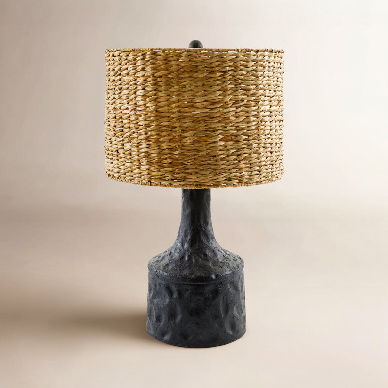 Camryn Resin Table Lamp, Black