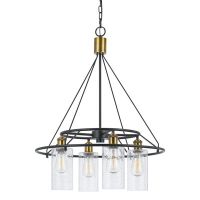 Tisdall 4 - Light Wagon Wheel Chandelier