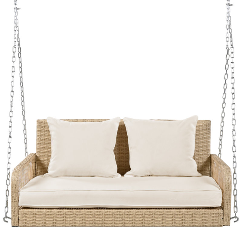 Delphi 2 Person Porch Swing, Beige, Natural