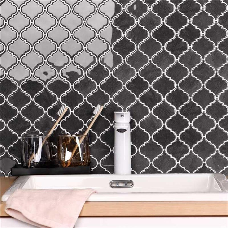 Dark Grey 10-Sheet Stick on Tiles