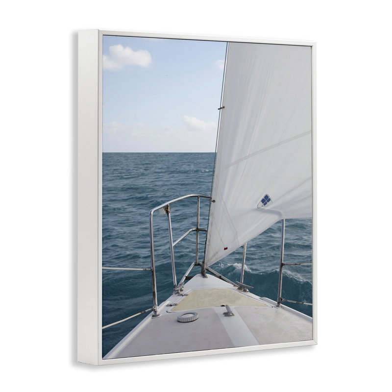 «Ship Bow View», art de la giclée encadrée par Susan Bryant be-948, Estampe numérique encadrée blanc bord de mer