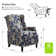 Celia Upholstered Manual Recliner with Classic Wing Back and Solid Vase-Shape Wooden Legs