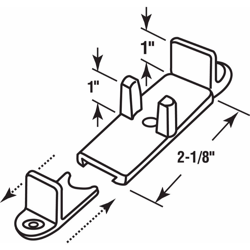 Prime-Line Adjustable Bypass Door Guide