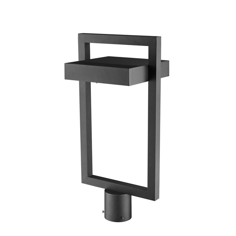 Tête de lanterne DEL câblée d'extérieur à 1 lumière H 21,62 po Giddens, Noir