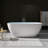 59'' X 30'' Freestanding Soaking Solid Surface Bathtub In White