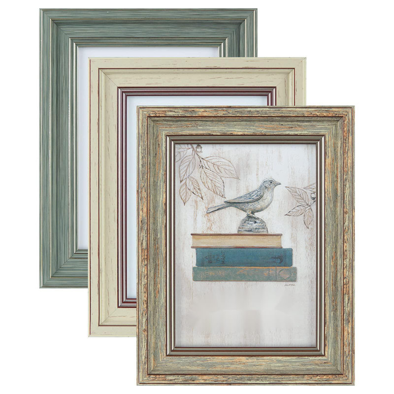 3 Pack 5X7 Inch Picture Frames Farmhouse Rustic Vintage Distressed Wood Grain Photo Frame With Plexiglass For Table Top Display And Wall Hanging