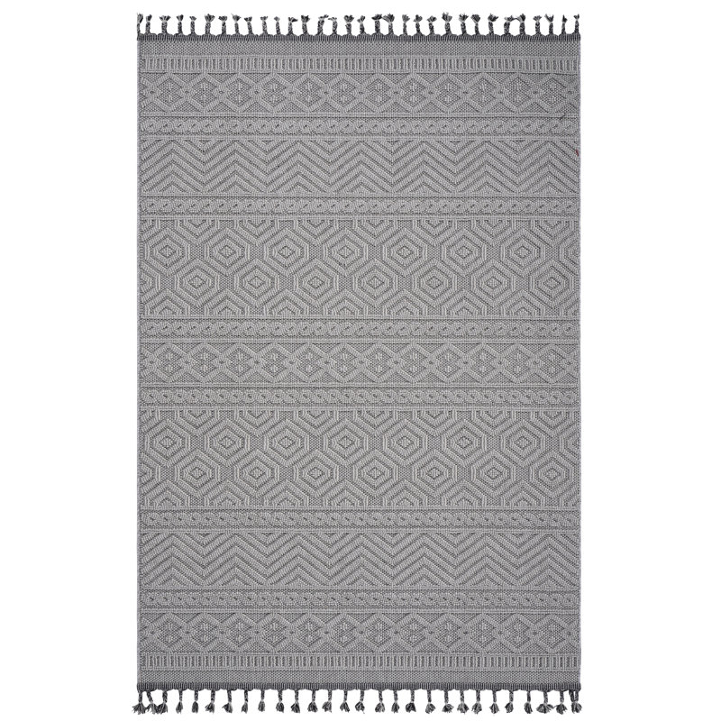 5X7 White Area Rug - Geometric Pattern, Stain , Non-Shedding, For Dorm Room, Pet-, Long-Lasting Indoor Graceful Design Bedroom, Home Office, Long-Wearing