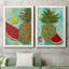 Ananas et melon d'eau I - ensemble de 2 reproductions d'art encadrées-319400296-319400341-319466721