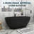 59" Freestanding Solid Surface Stone Resin Soaking Bathtub, Oval-Shaped Design with Overflow, Elegant Centerpiece for Modern Bathrooms-103089602