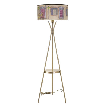 Roepke 158 H cm Tray Table Floor Lamp
