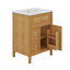 Meuble-lavabo de 24 po avec lavabo, tiroir basculant, supports de rangement et tablette réglable-1707296558