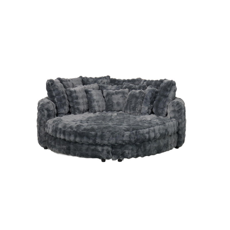 850 Cuddler, Fausse fourrure grise foncée