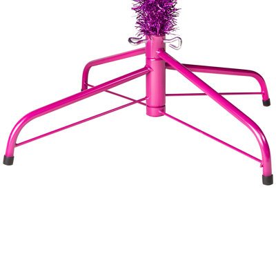 Artificial Tinsel Christmas Tree - Purple