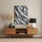 DiagonalStripes Pewter White Gray Metal Wall Art-1300606134