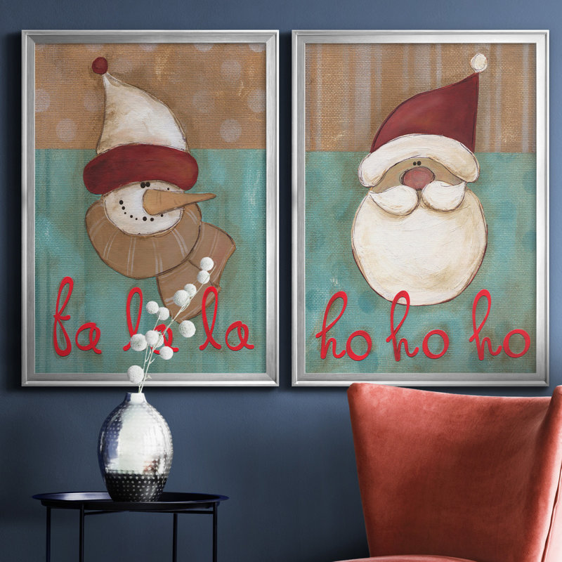 FaLaLa with Strip Dot - ensemble de 2 peintures, H 22,5 po x l 61 po x P 1,5 po, Toile encadrée argentée, Pas de tapis