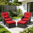 Netta 4-Piece Rattan Outdoor Seating Group with Cushions-1955083462