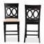 Upholstered Counter Stool with Solid Wood Frame-1273620072