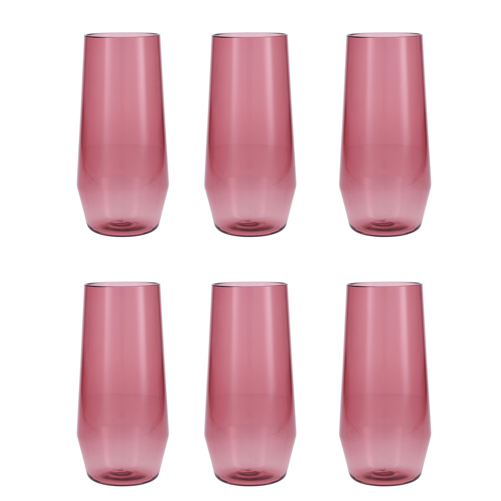 Fortessa Sole Outdoor Shatter Resistant BPA Free Premium Copolyester Plastic Drinkware 6 Pack, Terra Cotta Orange, Stemless Wine Glass