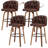 Swivel Upholstered Faux Leather Counter Stool with Solid Wood Frame-100737384-100737383