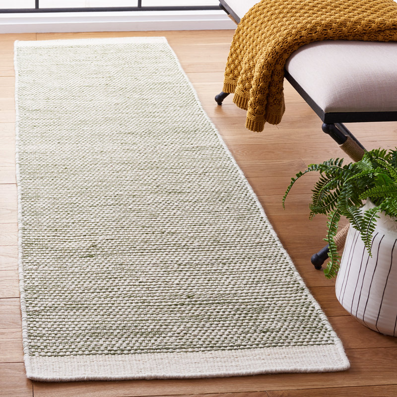 Tapis Natura 776 vert / ivoire, Tapis de couloir 2 pi 3 po x 8 pi