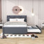 Lit plateforme tapissier avec couchette Elerte-566375482-566375428