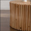 Table basse cylindrique de 31,5 pouces à la mode rétro avec relief à texture verticale, parfaite pour le salon, le bureau et la salle à manger