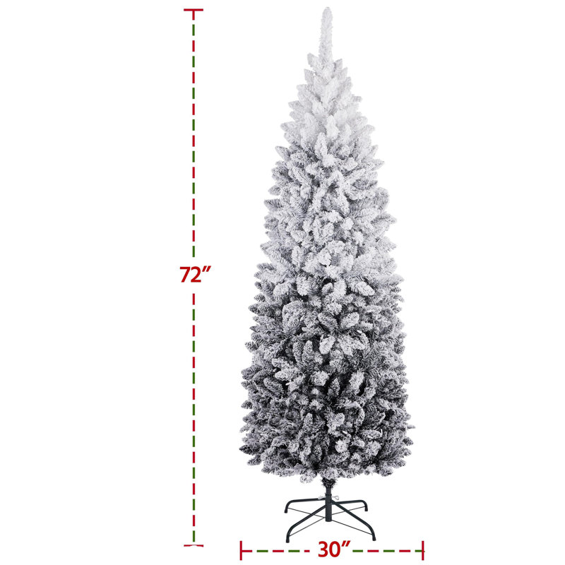 Arbre de Noël avec flocons de neige pré-éclairés, 6'