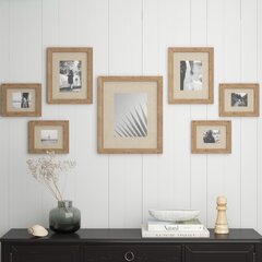 7 Piece Black Airfloat Gallery Wall Photo Frame Set with