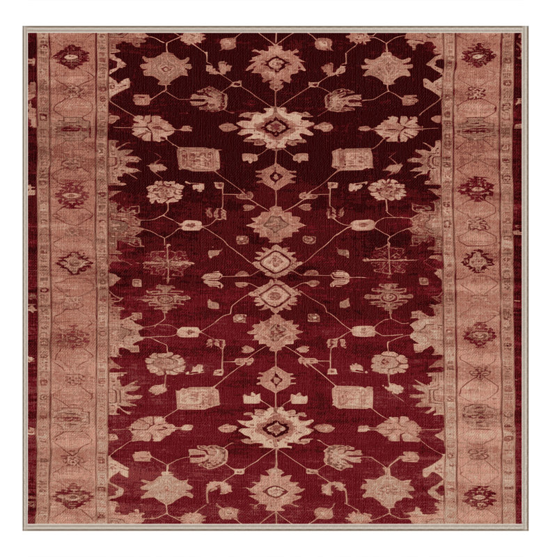 Tapis brun lavable à la machine, Carré 4 pi
