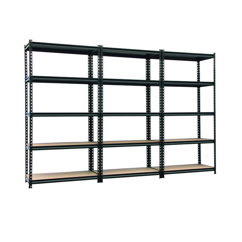 Jshin Steel Height -Adjustable Storage Rack, Black, 72" H x 34" W x 14" D