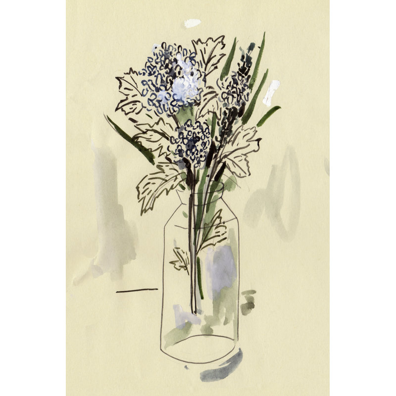 Hydrangea In The Bottle I by Melissa Wang - Wrapped Canvas Print, 46cm H x 30cm W x 3.8cm D