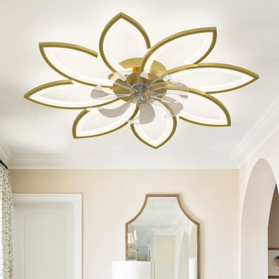 Ventilateur de plafond encastré à DEL 36,22 po à 7 pales à intensité variable avec télécommande et application