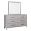 Commode 6 tiroirs en bois massif avec miroir Achen
