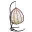 Fauteuil hamac suspendu pliable en rotin avec support en fer