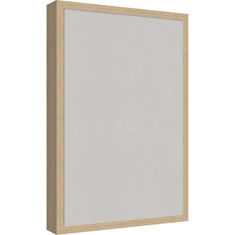 Tableau d'affichage en liège gris avec cadre naturel Emery, L 17 po x H 25 po, Emery naturel