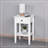 White Bathroom Floor-standing Storage Table with a Drawer