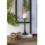 Ensemble de 2 porte-bougies décoratifs en fer noir avec motif de broche