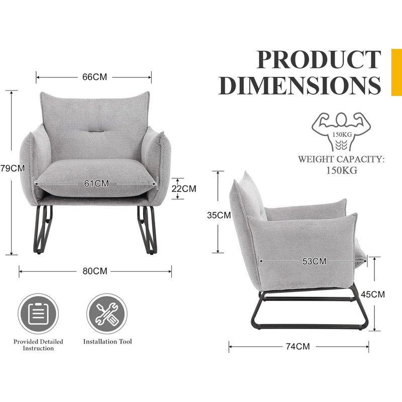 Beverli Accent Stool, Grey