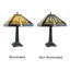 Lampe de table en bronze noirâtre 16,8 po
