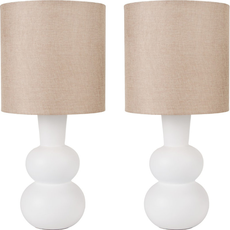 Rivoli Ceramic Table Lamp, Matt White