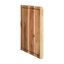 Ensemble de 2 essentiels de cuisine en bois d'acacia - planche à découper avec rainure à jus et plateau de service en teck