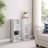 8-Tier Adjustable Bookshelf, Ultra-Thin Storage Cabinet With Wavy Border Design, Freestanding Bookcase For Living Room-1395270465