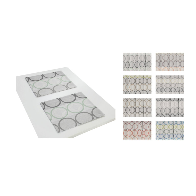 Deguzman Dining Linen Set, Green/Brown/Grey