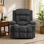 Fauteuil inclinable pivotant à bascule avec massage par vibration et chauffage lombaire, tissu gris-134880732-134880734