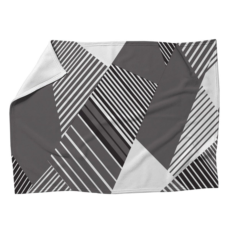 Abstract Geometry Cool Machine Printed Throw Blanket, 50" W x 60" L
