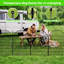 40 in H x 23.6 ft No-Dig Metal Garden Fence (10 Panels), Rust-Resistant Iron Animal Barrier with Push-In Stakes, Tool-Free Interlocking Yard Border for Lawn, Beds and Patio