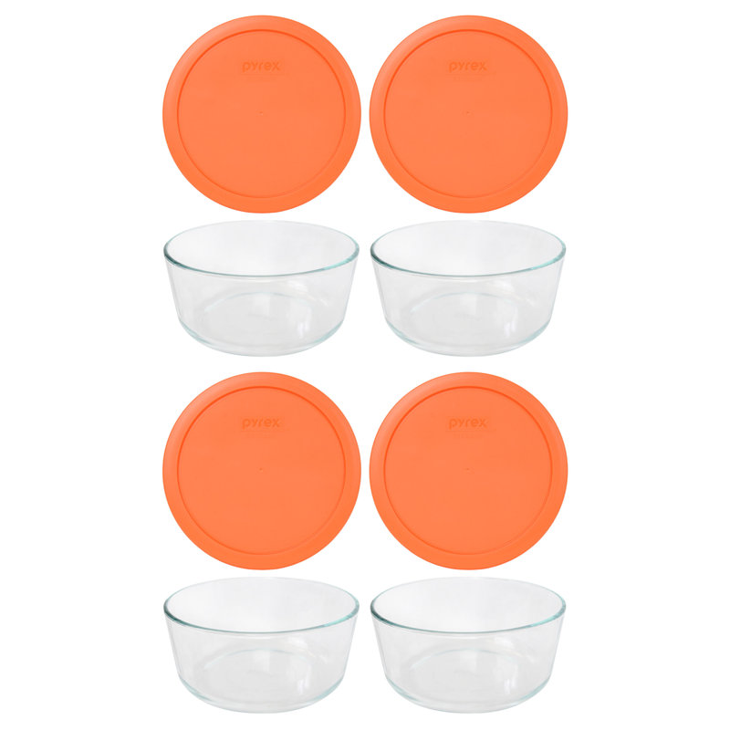 4 Cup Food Storage Container, Orange