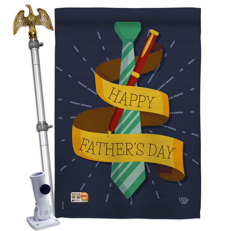 Ensemble de drapeaux en polyester 40 po x 28 po Happy Smartest Dad