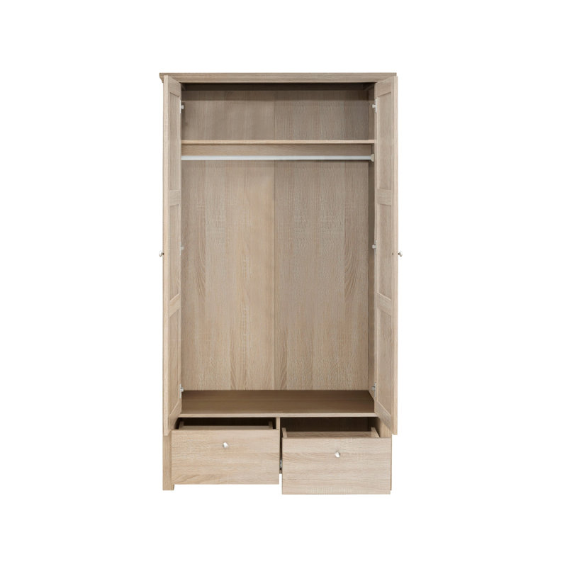 Bryhanna 2 Door Wardrobe, Sonoma